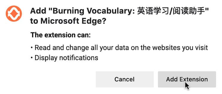 Add extension