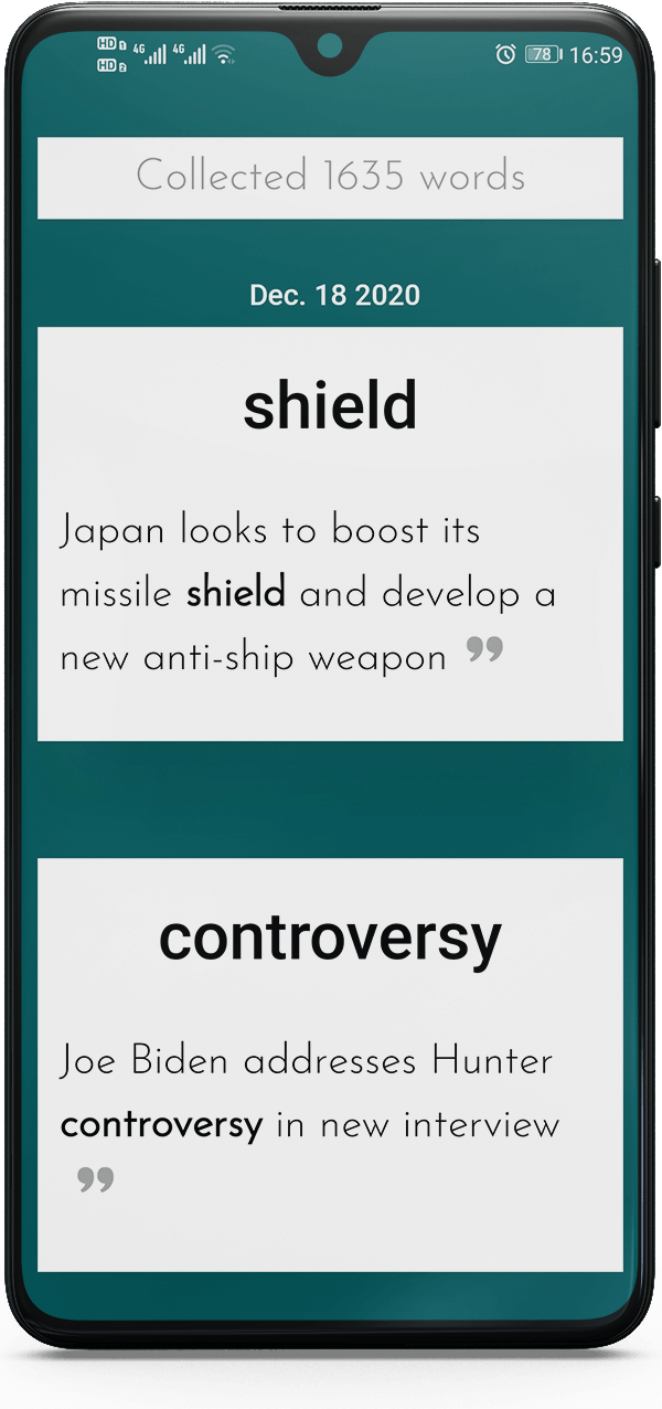 PWA App for Burning Vocabulary